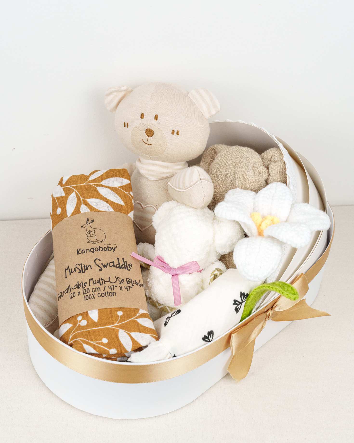 Newborn Unisex Baby Girl, Boy Cardboard Cradle White Set