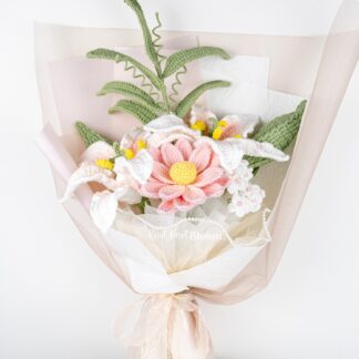 Beautiful Handmade Large Crochet Lily Jamessonii Flower Bouquet Mother's Day Graduation Christmas Gift