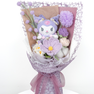 Cute Purple Theme Purple Plushie Crochet Flowers Bouquet Graduation Birthday Valentine's Day Gift
