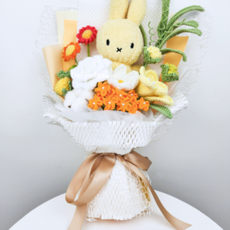 20cm Yellow Plushie Crochet Flowers Bouquet Graduation Birthday Valentine's Day Gift
