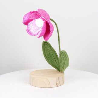 Handmade Crochet Tulip Flower Light Lamp