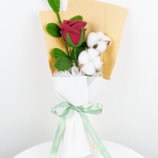 Beautiful Handmade Crochet Rose Small Thai Rose Bouquet Valentine's Bouquet Christmas Mother's Day Gift