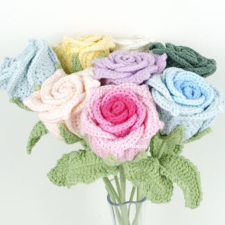 Handmade Crochet Thai Rose: Eternal Bloom Gift