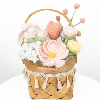 Cute Handmade Crochet Bunny Easter Gift Graduation Birthday Gift Crochet Bunny Basket