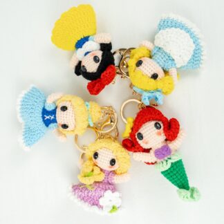Crochet Princess Keychain: Handmade Amigurumi Bag Charm
