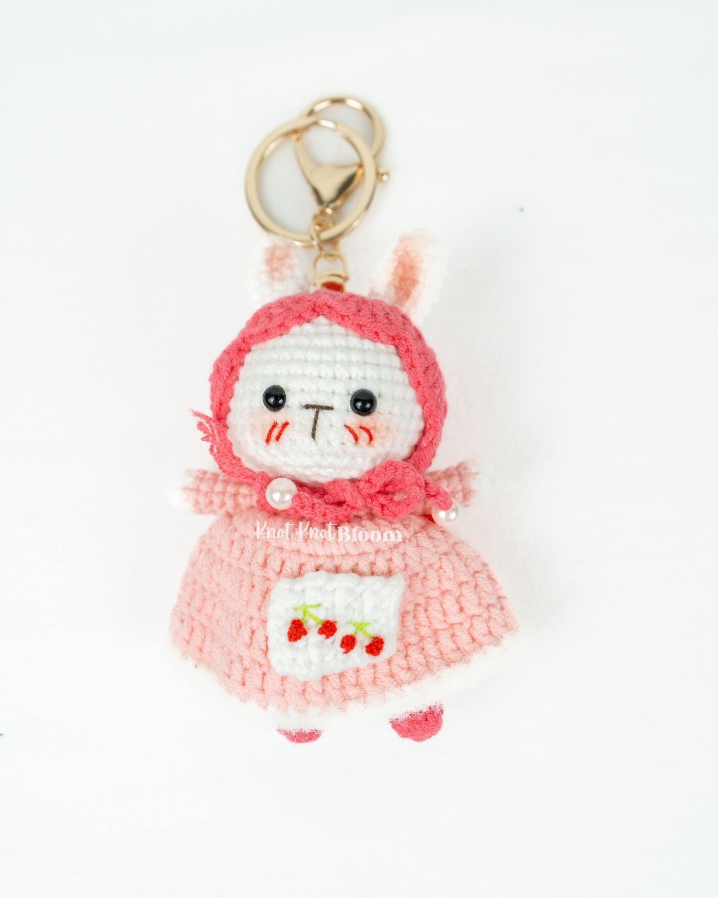 Crochet Animal Cow Bunny Pig Keychain / Bag Charm / Gift For Daughter, Girlfriend & Mum / Birthday Gift/ Xmas Gift / School Bag Keychain - Image 6