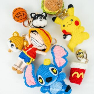 Crochet Corgi Keychain: Handmade Amigurumi Bag Charm Kids Gift Birthday Gift