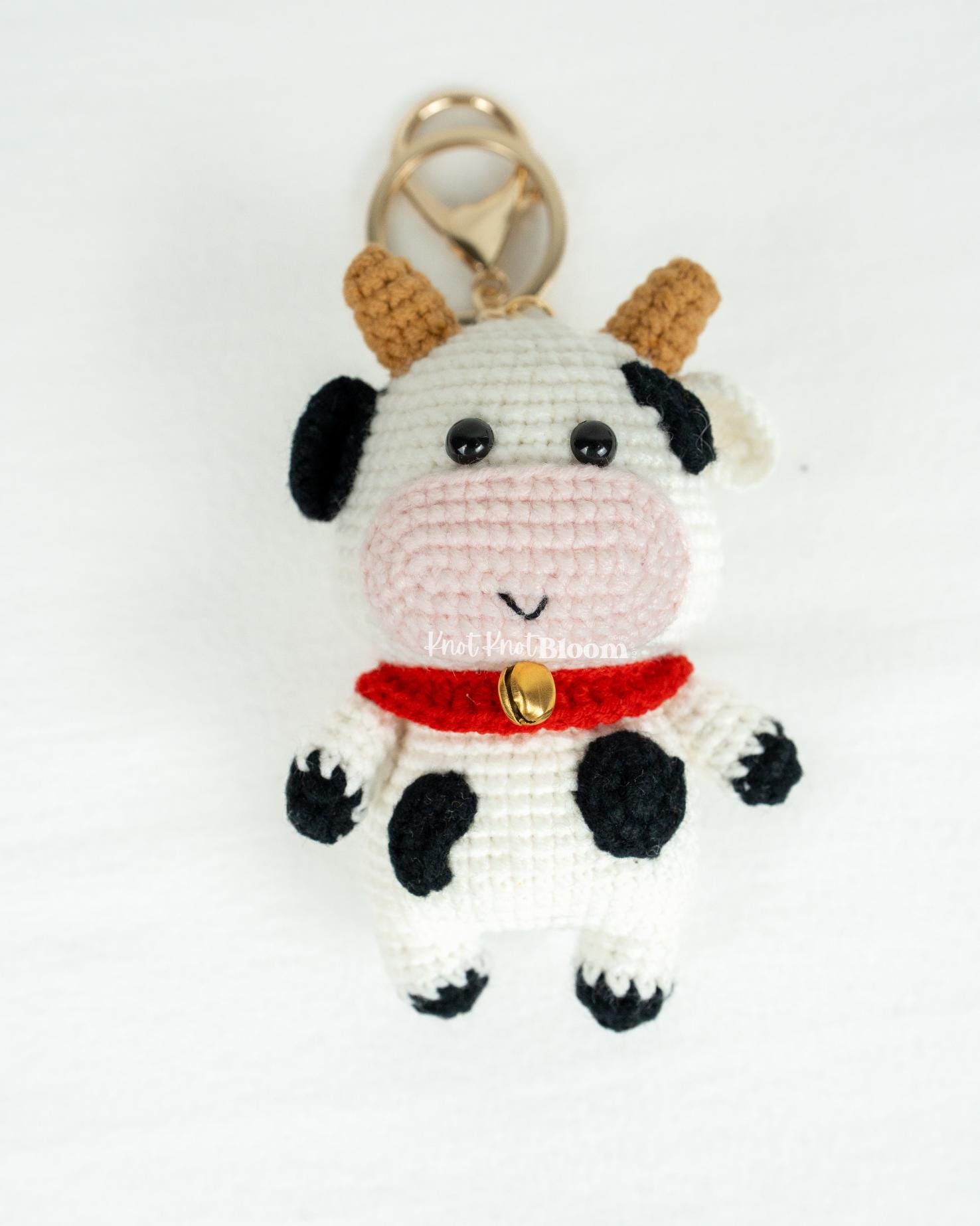 Crochet Animal Cow Bunny Pig Keychain / Bag Charm / Gift For Daughter, Girlfriend & Mum / Birthday Gift/ Xmas Gift / School Bag Keychain - Image 2